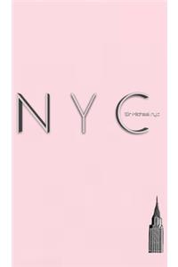 NYC iconic Chrysler building powder pink creative blank journal $ir Michael designer limited edition