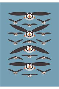 Flying Puffins A5 Hardback Notebook