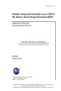 Modular Integrated Stackable Layers (Misl) Mi_battery Board Design Document (Bdd)