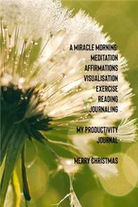 A Miracle Morning Meditation Affirmations Visualisations Exercise Writing Journaling My Productivity Journal Merry Christmas