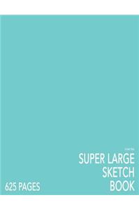 Clear Teal Super Large Sketchbook: Big Softcover Sketchbook, 625 Pages, Giant Sketchbook, Large Sketchbook for Drawing