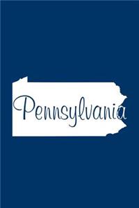Pennsylvania - Navy Blue Lined Notebook with Margins