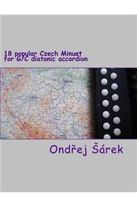 18 popular Czech Minuet for G/C diatonic accordion