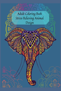 Adult Coloring Book Stress Relieving Animal Design