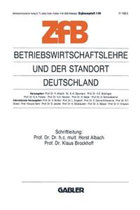 Betriebswirtschaftslehre Und Der Standort Deutschland