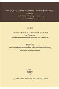 Probleme Der Betriebswirtschaftlichen Informationsverdichtung