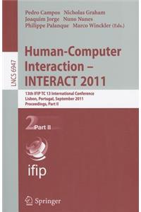 Human-Computer Interaction - INTERACT 2011, Part 2