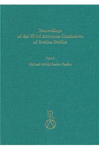 Proceedings of the Third European Conference of Iranian Studies