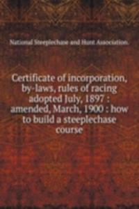 CERTIFICATE OF INCORPORATION BY-LAWS RU