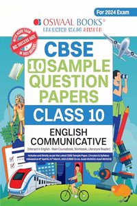 Oswaal CBSE Sample Question Papers Class 10 English Communicative Book (For Board Exams 2024) | 2023-24