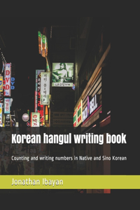 Korean hangul writing book