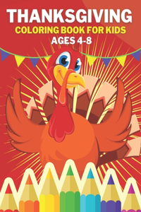 Thanksgiving Coloring Book For Kids Ages 4-8