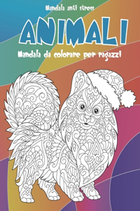 Mandala da colorare per ragazzi - Mandala Anti stress - Animali