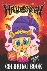 Cute Halloween Coloring Book for Toddlers and Kids Ages 2-8
