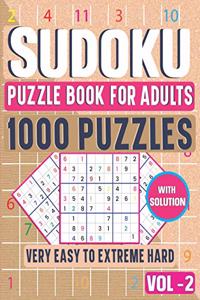 1000 Easy to Hard Sudoku Puzzle Book for Adults