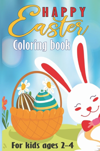 happy easter coloring book for kids ages 2-4