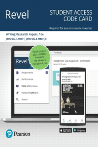 Revel for Writing Research Papers: A Complete Guide Plus the Writer's Handbook -- Access Code Card