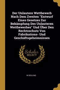 Der Unlautere Wettbewerb Nach Dem Zweiten 