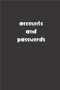 Accounts and Passwords