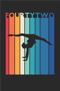 Gymnastics Notebook for 42 Year Old Women and Men - Vintage Gymnastics Journal - 42nd Birthday Gift for Gymnast Diary