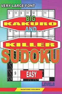 Very large font. Big Kakuro and Killer Sudoku easy levels.