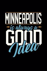 Minneapolis Is Always a Good Idea: 6x9 inches checkered notebook, 120 Pages, Composition Book and Journal, perfect gift idea for everyone whose favorite city is Minneapolis