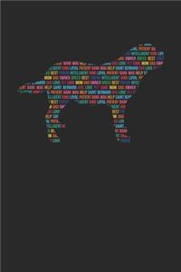 Saint Bernard Journal - Saint Bernard Notebook 'Word Cloud' - Gift for Saint Bernard Lovers