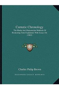 Carnatic Chronology