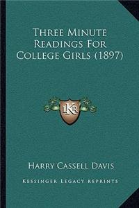 Three Minute Readings For College Girls (1897)