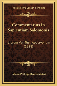 Commentarius In Sapientiam Salomonis
