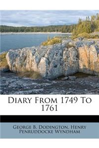 Diary From 1749 To 1761