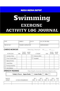 Swimming Exercise Activity Log Journal