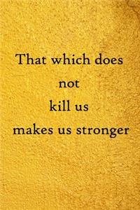 That which does not kill us makes us stronger