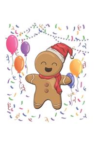 Christmas Gingerbread Man Party Notebook