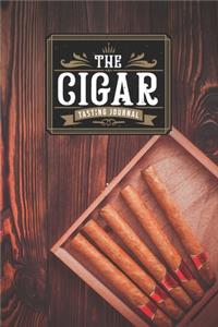 Cigar Smoking Tobacco Tasting Sampling Journal Notebook Log Book Diary - Wooden Box