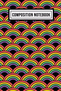 Rainbow Wide Ruled Composition Notebook