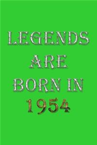 Legends Are Born In 1954 Notebook