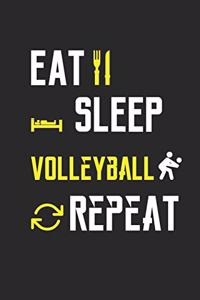 Eat Sleep Volleyball Repeat Notebook Journal Gifts