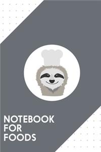 Notebook for Foods