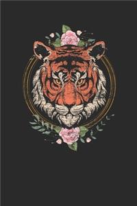 Tiger With Flowers