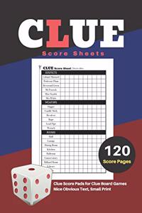 Clue Score Sheets