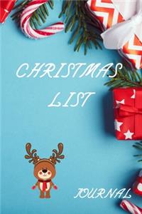 Christmas list Journal