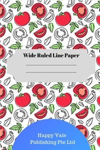 Cute Tomato Theme Wide Ruled Line Paper