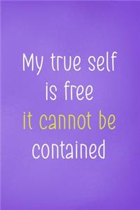 My True Self Is Free It Cannot Be Contained