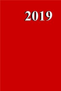 2019 Journal Red Color Simple Plain Red