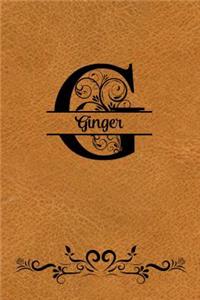 Split Letter Personalized Name Journal - Ginger