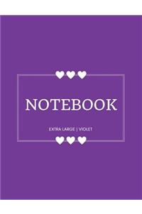Notebook Extra Large: Violet: Notebook 8.5 X 11: Notebook 400 Pages