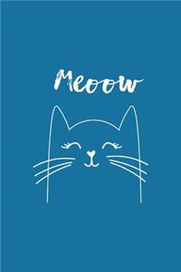 Cute Cat Meeow Notebook: Deep Ocean: Cute Notebook 240 Pages, Cute Notebook Diary, Cute Notebook for Girls, Cute Notebook Journal, Cute Notebook No Lines