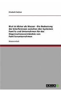 Blut ist dicker als Wasser. Die Bedeutung der Interferenzen zwischen den Systemen Familie und Unternehmen für das Organisationsverständnis von Familienunternehmen