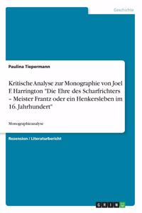 Kritische Analyse zur Monographie von Joel F. Harrington 